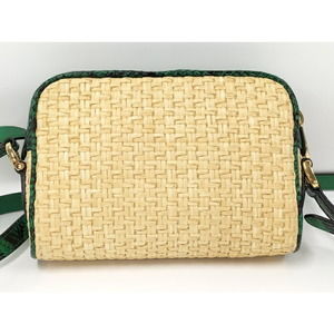 Gucci Ophidia Shoulder GG Straw Green Python Bag Marmont